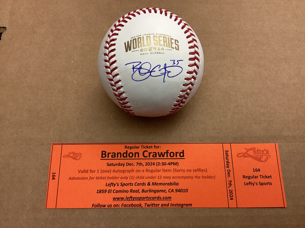 Brandon Crawford San Francisco Giants Autographed 2014 World Series Baseball