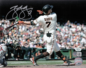 JD Davis San Francisco Giants Autographed 8x10 Phto (Horizontal, Batting, White Jersey)