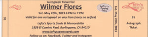 Wilmer Flores San Francisco Giants Autographed 8x10 Photo (Horizontal, Batting, White Jersey)