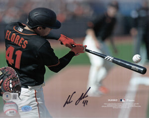 
                
                    Load image into Gallery viewer, Wilmer Flores San Francisco Giants Autographed 8x10 Photo (Horizontal, Batting, Black Jersey)
                
            