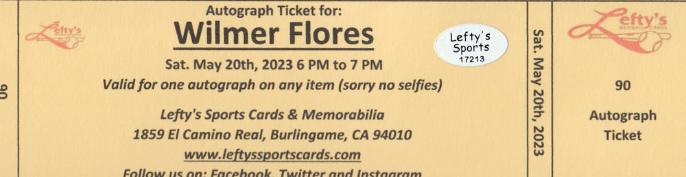 
                
                    Load image into Gallery viewer, Wilmer Flores San Francisco Giants Autographed 8x10 Photo (Horizontal, Batting, City Connect Jersey)
                
            