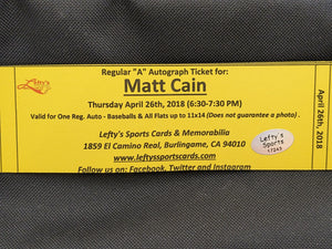 Matt Cain San Francisco Giants Autographed Baseball