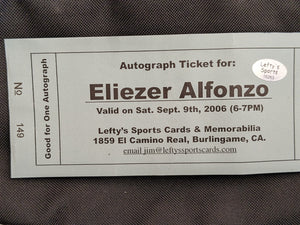 Elfizer Alfonso San Francisco Giants Autographed Baseball