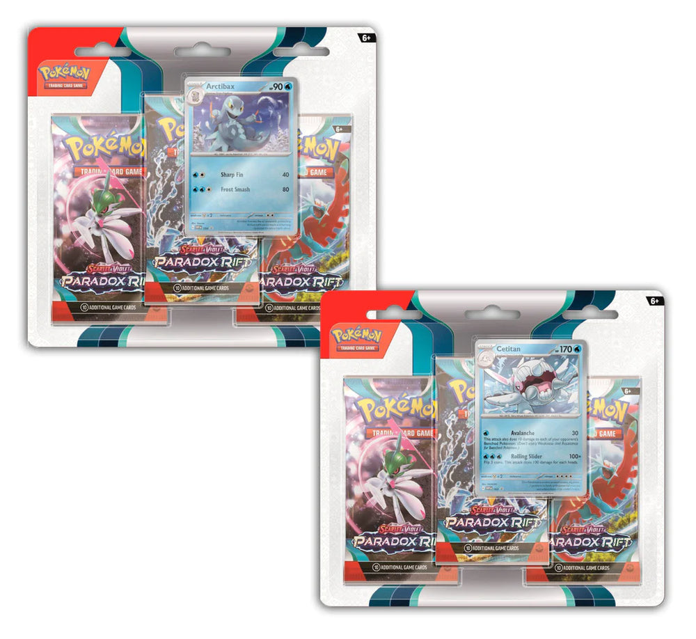 
                
                    Load image into Gallery viewer, Pokemon Scarlet &amp;amp; Violet Paradox Rift 3 Pack Blister
                
            