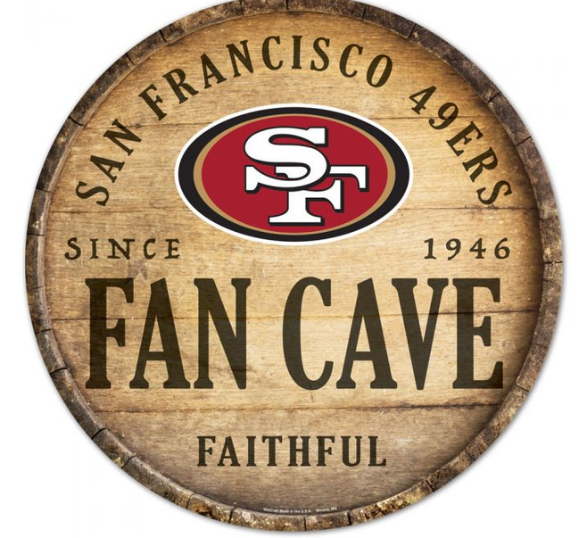 San Francisco 49ers Fan Cave Wooden Sign