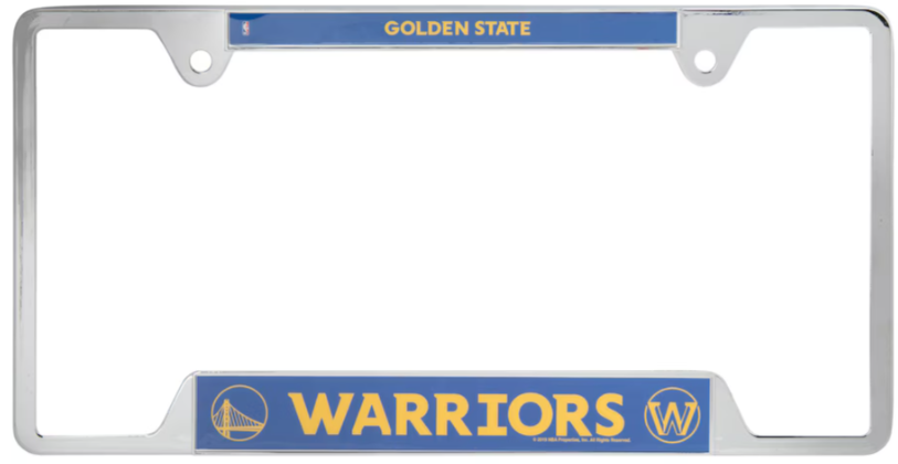 Golden State Warriors Metal License Plate Frame