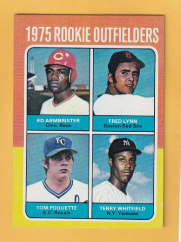 1975 Topps #622 Ed Armbrister/Fred Lynn/Tom Poquette/Terry Whitfield Rookie Outfielders EX/NM RC Rookie #33079