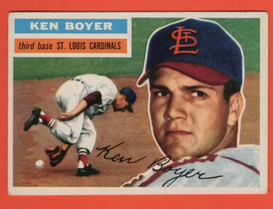 1956 Topps #14B Ken Boyer White Backs EX Excellent St. Louis Cardinals
