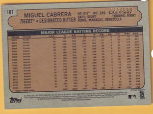 2021 Topps Heritage Chrome #107 Miguel Cabrera NM-MT+ Detroit Tigers 130/999