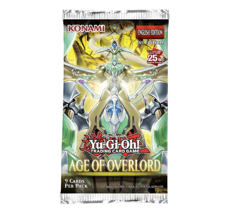 YuGiOh Age of Overlord 25th Anniversary Booster Pack (9 Cards)