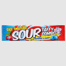 
                
                    Load image into Gallery viewer, Face Twisters Sour Taffy Combo Blue Raspberry &amp;amp; Cherry
                
            