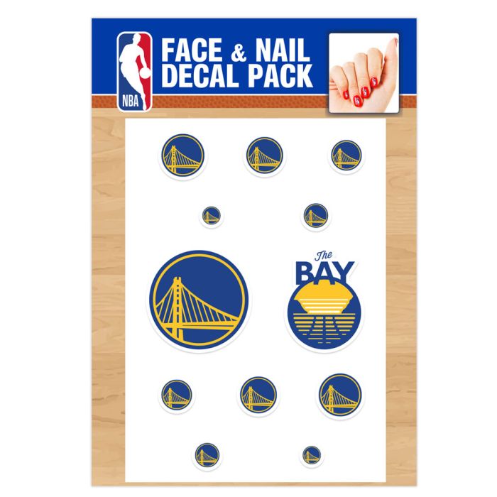 Golden State Warriors Face & Nail Decal Pack