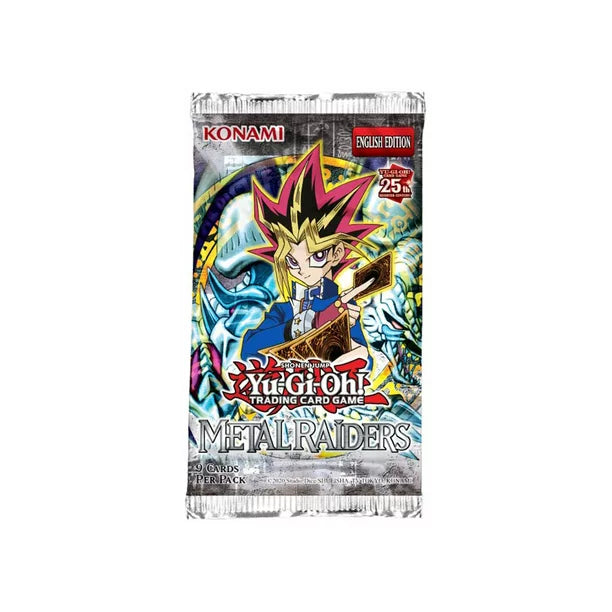 
                
                    Load image into Gallery viewer, YuGiOh Metal Raiders 25th Anniversary Booster Pack (9 Cards)
                
            