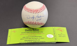 Dusty Baker San Francisco Giants Autographed Baseball