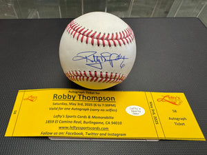 Robby Thompson San Francisco Giants Autographed Baseball