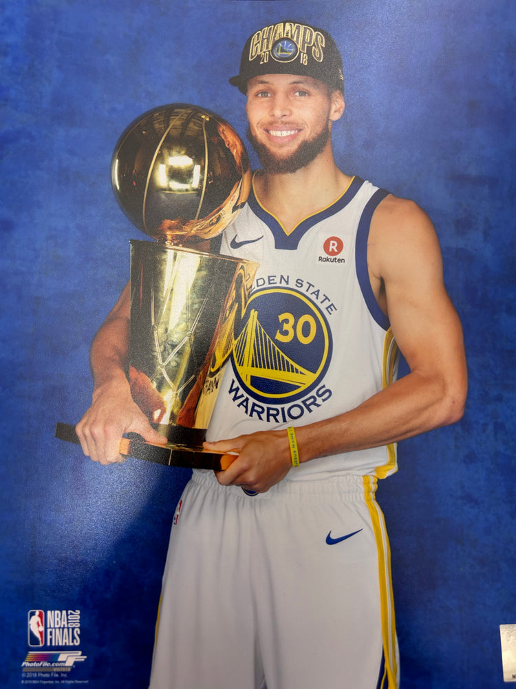 Steph Curry Golden State Warriors 8x10 Photo (White Jersey, Holding Tr ...