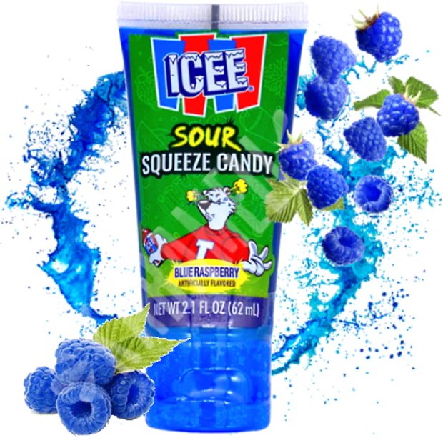 Icee Sour Squeeze Candy Blue Raspberry