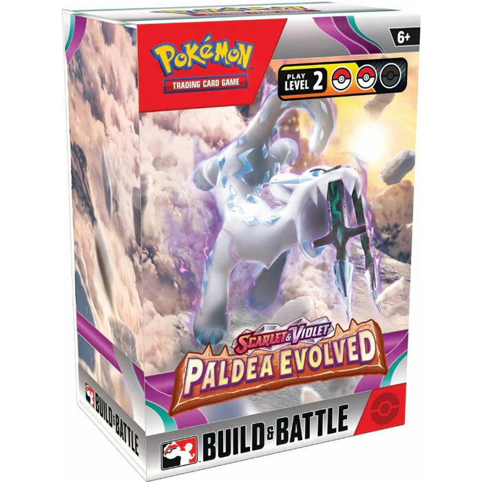 
                
                    Load image into Gallery viewer, Pokemon Paldea Evolved Build &amp;amp; Battle Bundle (4 Packs)
                
            