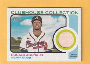 2022 Topps Heritage Clubhouse Collection Relics #CC-RAJ Ronald Acuna Jr. NM-MT+ MEM Atlanta Braves