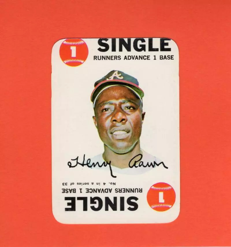 1968 Topps Game #4 Hank Aaron VG/EX Very Good/Excellent Atlanta Braves