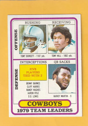 1980 Topps #113 Tony Dorsett/Tony Hill/Harvey Martin TL NM Near Mint Dallas Cowboys #32404