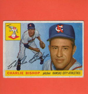 1955 Topps #96 Charlie Bishop VG+ Very Good Plus Kansas City Athletics