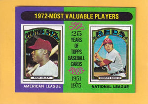 1975 Topps #210 Dick Allen/Johnny Bench 1972 MVP's NM Near Mint Chicago White Sox/Cincinnati Reds #33068