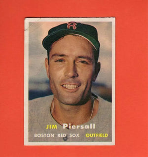 1957 Topps #75 Jim Piersall G/VG Good/Very Good Boston Red Sox
