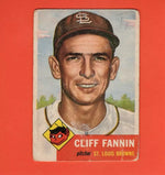 1953 Topps #203 Cliff Fannin P Poor St. Louis Browns