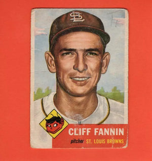 1953 Topps #203 Cliff Fannin P Poor St. Louis Browns