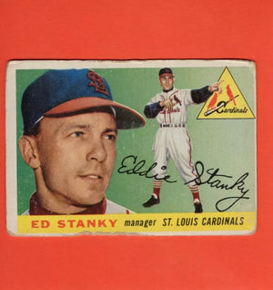 1955 Topps #191 Eddie Stanky MG G Good St. Louis Cardinals