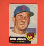 1953 Topps #157 Bob Addis DP G/VG Good/Very Good Chicago Cubs