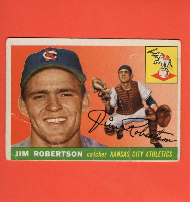 1955 Topps #177 Jim Robertson F Fair Kansas City Athletics