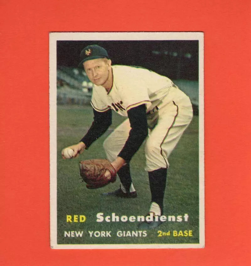 1957 Topps #154 Red Schoendienst VG+ Very Good Plus New York Giants