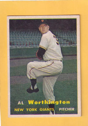 1957 Topps #39 Al Worthington EX Excellent RC Rookie New York Giants