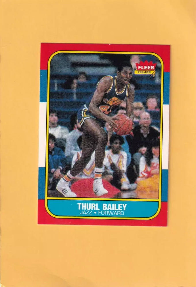 1986-87 Fleer #6 Thurl Bailey NM-MT RC Rookie Utah Jazz #33215