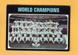 1971 Topps #1 World Champions Orioles VG/EX Very Good/Excellent Baltimore Orioles #33042