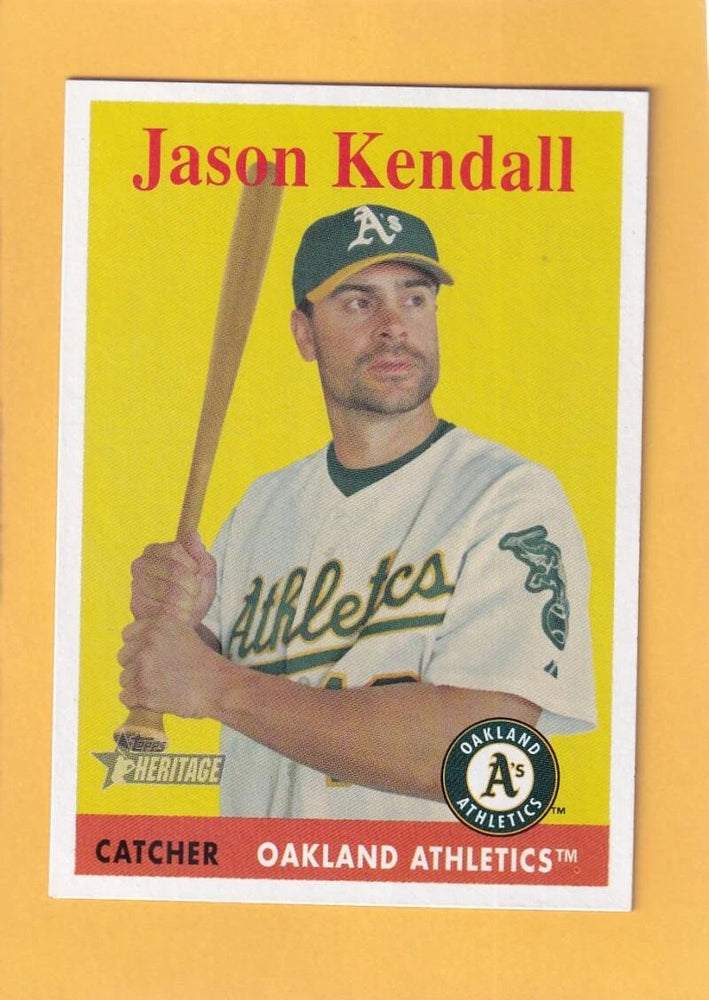 2007 Topps Heritage #22 Jason Kendall NM-MT+ SP Oakland Athletics