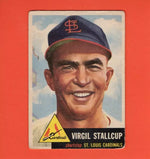1953 Topps #180 Virgil Stallcup F Fair St. Louis Cardinals