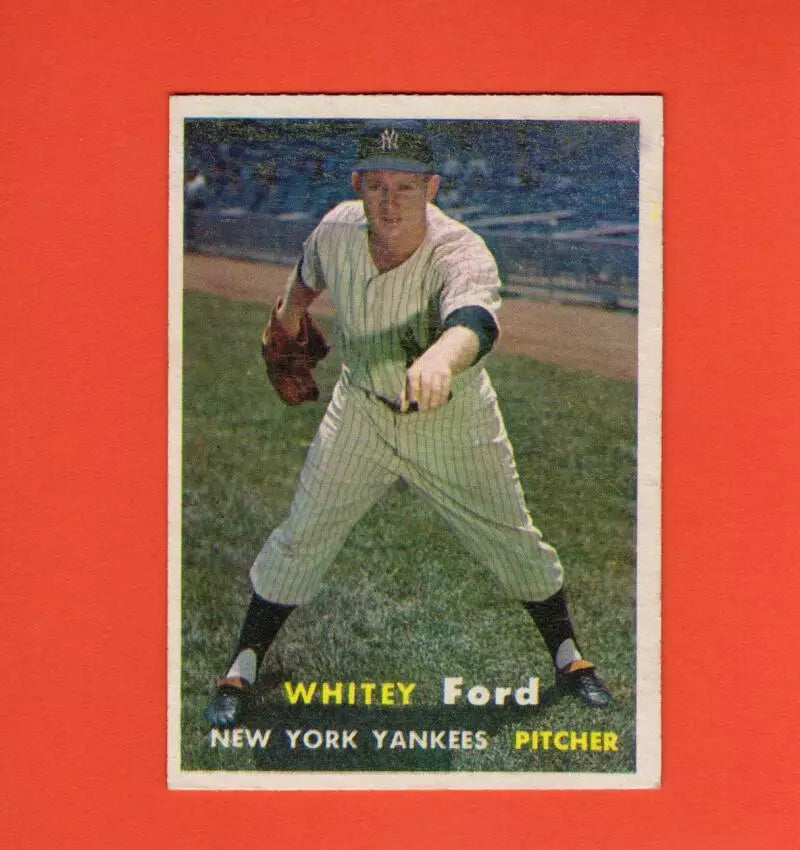 1957 Topps #25 Whitey Ford G/VG Good/Very Good New York Yankees