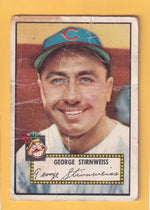 1952 Topps #217 George Stirnweiss P Poor Cleveland Indians #33046