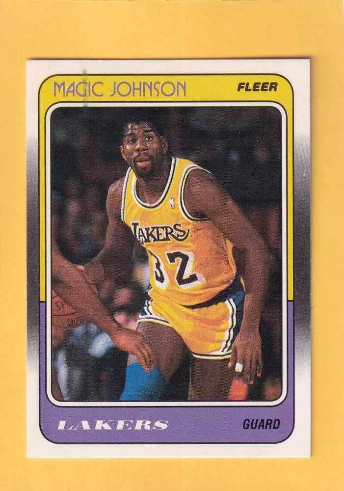 1988-89 Fleer #67 Magic Johnson NM Near Mint Los Angeles Lakers #32440