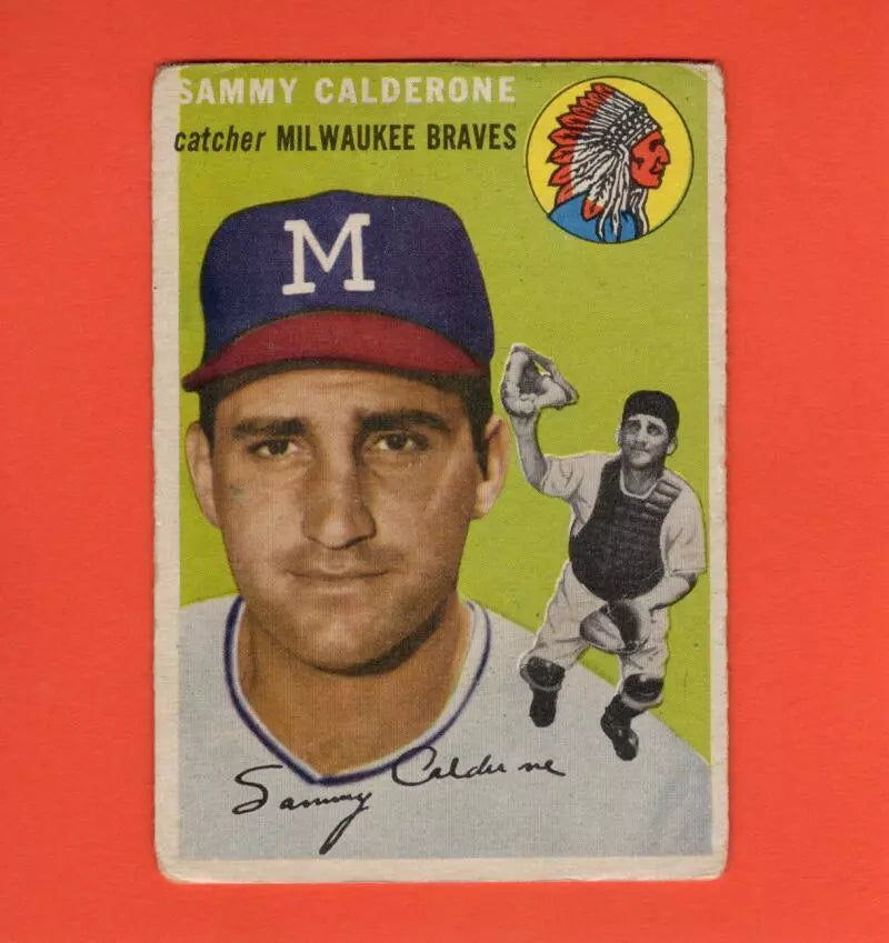 1954 Topps #68 Sammy Calderone G Good Milwaukee Braves