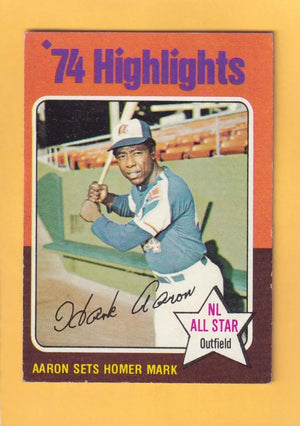 1975 Topps #1 Hank Aaron HL VG/EX Very Good/Excellent Atlanta Braves #33057