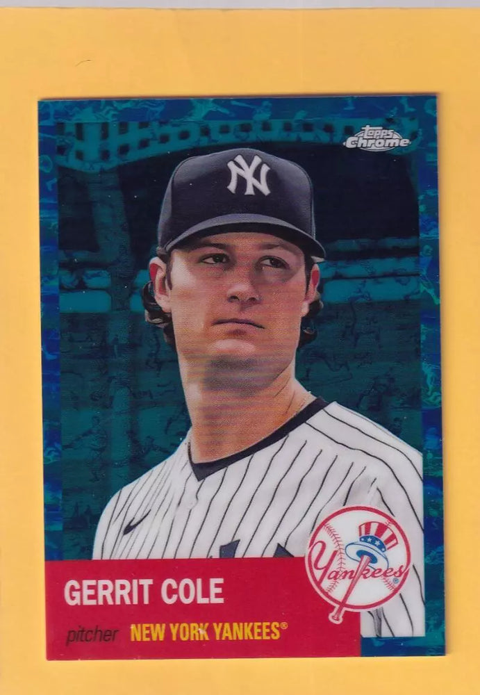 2022 Topps Chrome Platinum Anniversary Refractor Blue Mini-Diamond #404 Gerrit Cole NM-MT+ 74/199 New York Yankees