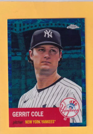 2022 Topps Chrome Platinum Anniversary Refractor Blue Mini-Diamond #404 Gerrit Cole NM-MT+ 74/199 New York Yankees