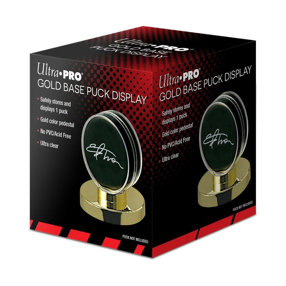 
                
                    Load image into Gallery viewer, Ultra Pro Gold Base Puck Display
                
            