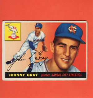 1955 Topps #101 Johnny Gray VG Very Good RC Rookie Kansas City Athletics
