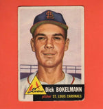 1953 Topps #204 Dick Bokelmann G Good RC Rookie St. Louis Cardinals