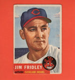 1953 Topps #187 Jim Fridley G Good Cleveland Indians